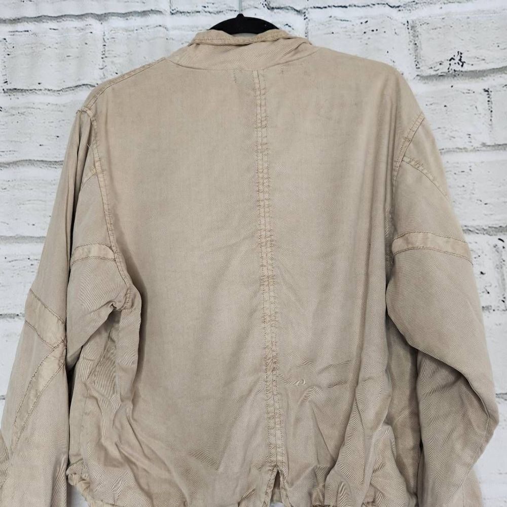 Young Fabulous & Broke Khaki Clara Drawstring Utility Jacket Bomber Full Zip M - Picture 11 of 16